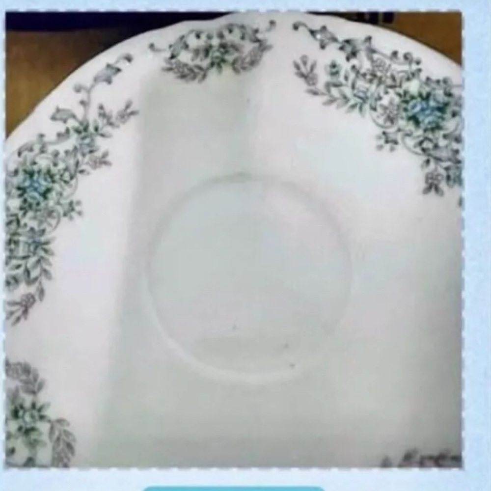 Theresa by Norleans China Blue Floral Silver Rims Cup Saucers China Japan